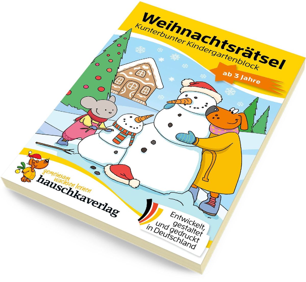 Weihnachtsrätsel - Kunterbunter Kindergartenblock ab 3 Jahre
