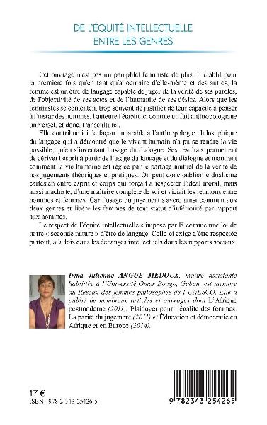 De l'équité intellectuelle entre les genres
