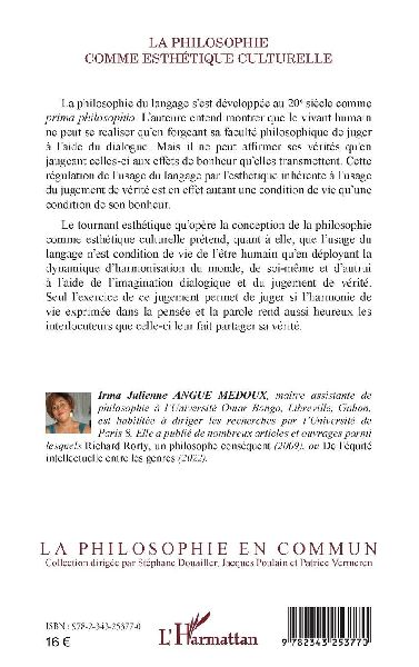 La philosophie comme esthétique culturelle