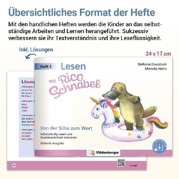 Lesen mit Rico Schnabel, Heft 2: Von der Silbe zum Wort - silbierte Ausgabe