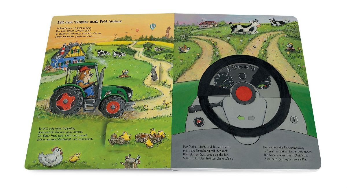 Benno Bibers großes Fahrzeug-Spielbuch. Traktor, Bagger, Feuerwehr, Polizei und noch viel mehr