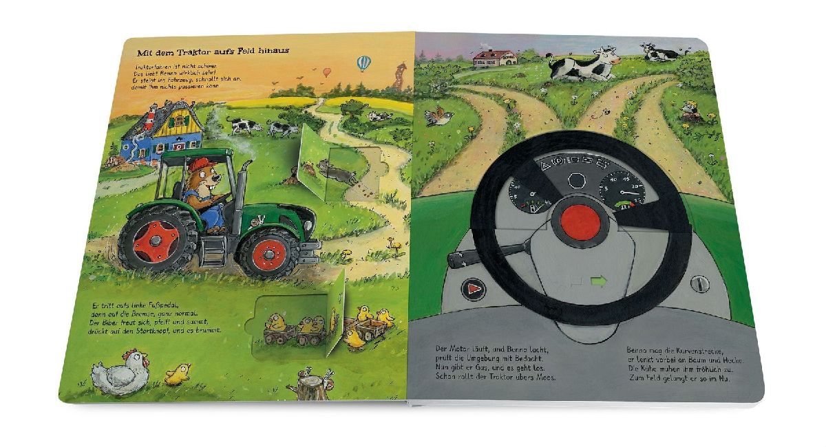 Benno Bibers großes Fahrzeug-Spielbuch. Traktor, Bagger, Feuerwehr, Polizei und noch viel mehr