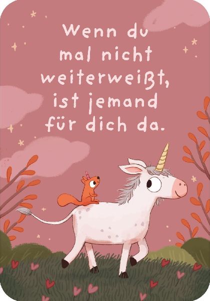 Ein Einhorn namens Oktober - Mutmachkarten