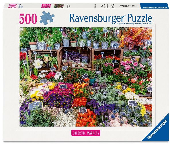 Erwachsenenpuzzle 500 Teile - Blumenmarkt, Frankreich