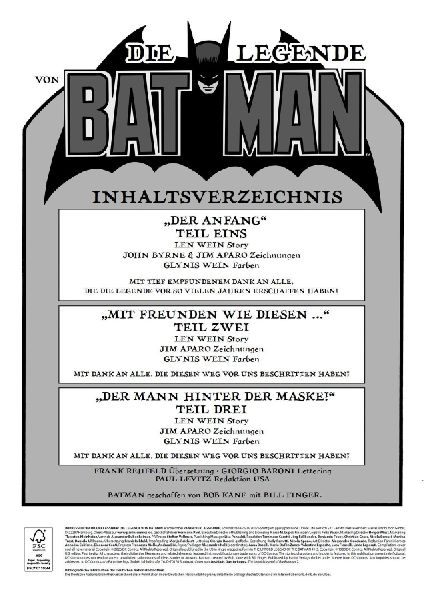 Batman Klassiker: Die Legende von Batman