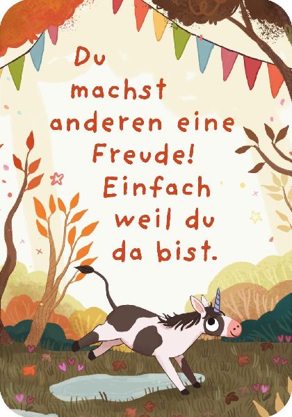 Ein Einhorn namens Oktober - Mutmachkarten