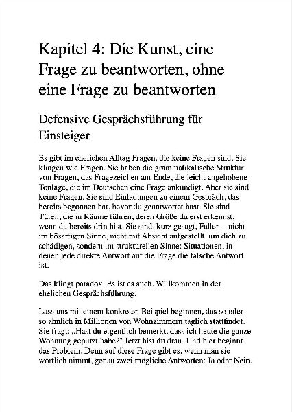 WIE MAN SEINE EHEFRAU NICHT LOSWIRD?!