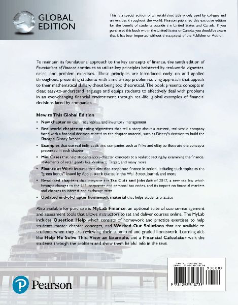 Foundations of Finance, Global Edition
