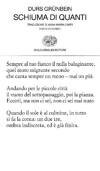 Schiuma di quanti. Testo originale a fronte