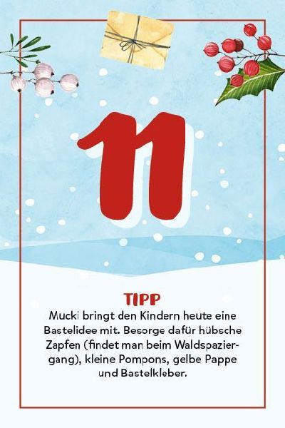 Adventskalender-Kartenset: 24 x Wichtelzauber