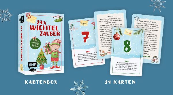 Adventskalender-Kartenset: 24 x Wichtelzauber