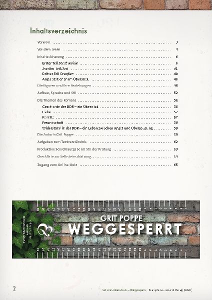 Weggesperrt - Grit Poppe - Schülerheft (BaWü 2027)
