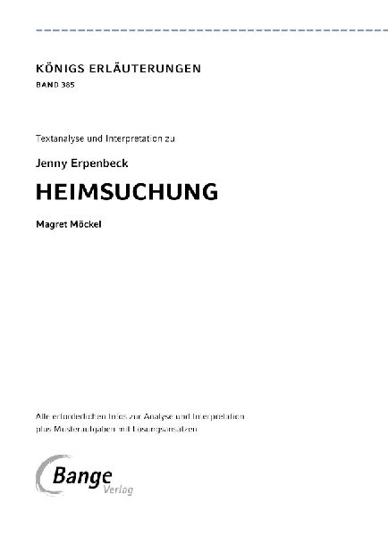 Heimsuchung von Jenny Erpenbeck