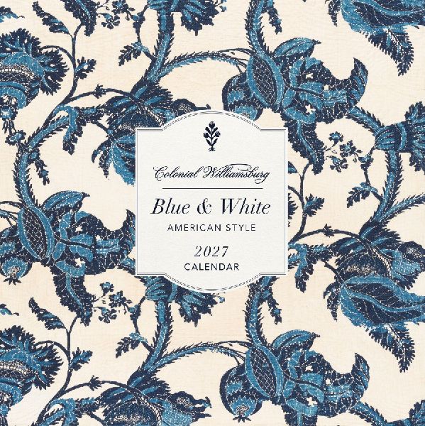 Colonial Williamsburg Blue and White American Style Wall Calen...