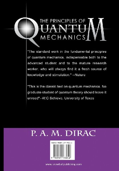 The Principles of Quantum Mechanics