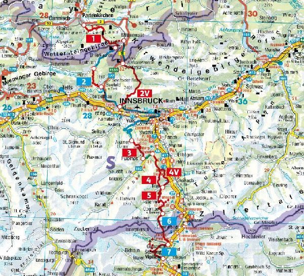 ROTHER Wanderführer Alpenüberquerung Garmisch - Sterzing. 7 Etappen von Oberbayern nach Südtirol - mit zwei Varianten