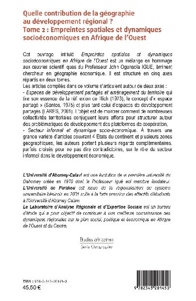 Quelle contribution de la géographie au développement régional ? Tome 2