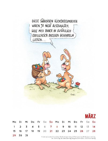 Handicaps 2027: Monatskalender für die Wand
