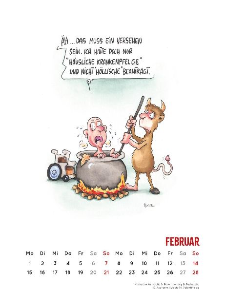 Handicaps 2027: Monatskalender für die Wand