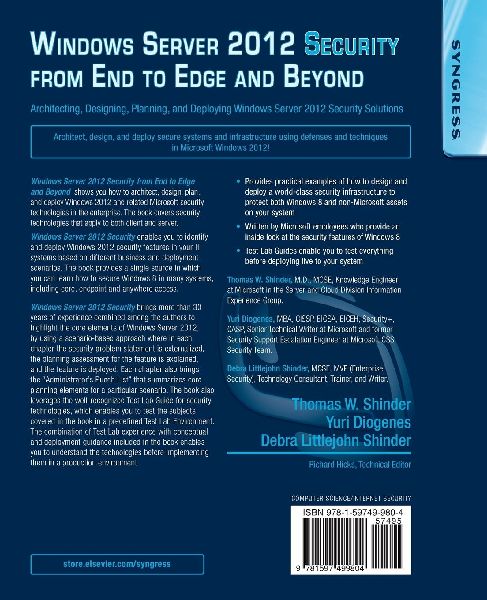 Windows Server 2012 Security from End to Edge and Beyond