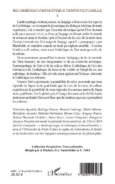 Recherches d'esthétique transculturelle 3