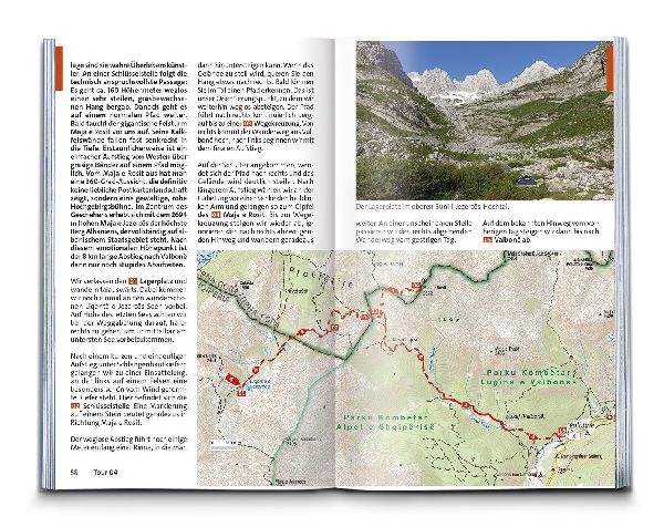 KOMPASS Wanderführer Albanien, 50 Touren mit Extra-Tourenkarte