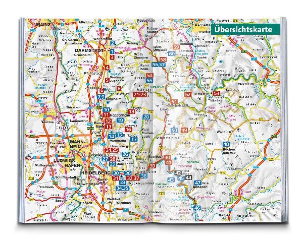 KOMPASS Wanderführer Odenwald, Bergstraße, Neckartal, Heidelberg, 60 Touren mit Extra-Tourenkarte