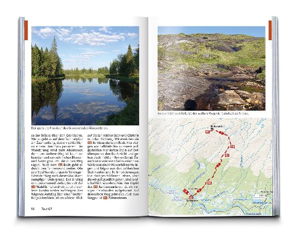 KOMPASS Wanderführer Norwegen Mitte, von Fylke Trøndelag bis zum Nationalpark Jodalsbreen, 55 Touren mit Extra-Tourenkarte