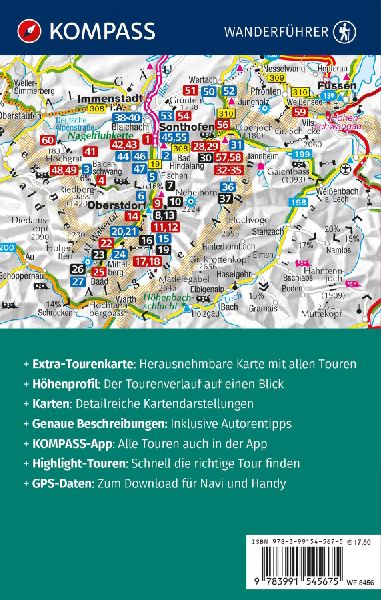 KOMPASS Wanderführer Allgäu, Allgäuer Alpen, 60 Touren mit Extra-Tourenkarte