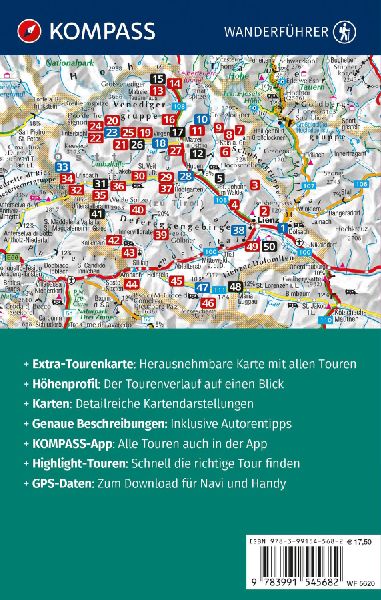 KOMPASS Wanderführer Osttirol, Venediger- und Glocknergruppe, Defereggental, Lienzer Dolomiten, 50 Touren mit Extra-Tourenkarte