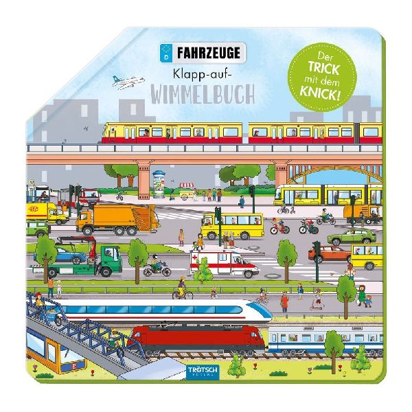TRÖTSCH - Wimmelbuch Fahrzeuge Klapp-auf-Wimmelbuch| Ab 3 Jahren