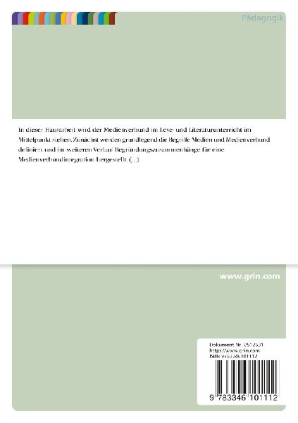 Der Medienverbund im Lese- und Literaturunterricht. Potenzial von intermedialer Lektüre