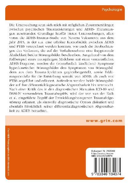 AD(H)S und/oder Trauma? Überlegungen zur Differentialdiagnostik, Komorbiditäten und möglichen Konsequenzen für therapeutische Interventionen