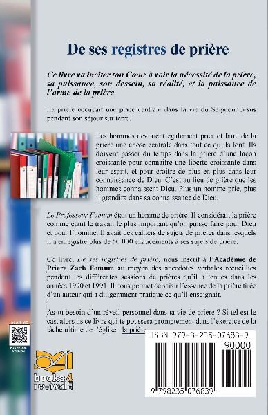 De ses registres de prière