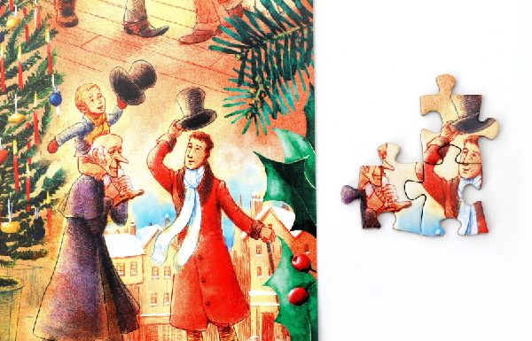 Die Welt von "Eine Weihnachtsgeschichte" - 1000 Teile Puzzle + Poster