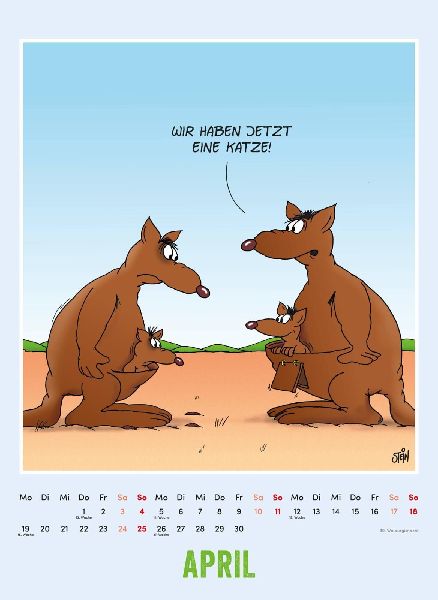Uli Stein Tierisch großer Kalender 2027: Monatskalender für die Wand im Großformat