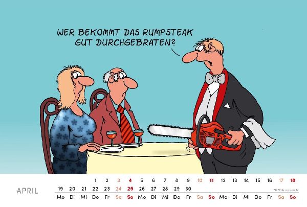 Uli Stein Tischkalender 2027: Monatskalender zum Aufstellen