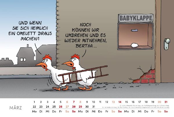 Uli Stein Tischkalender 2027: Monatskalender zum Aufstellen