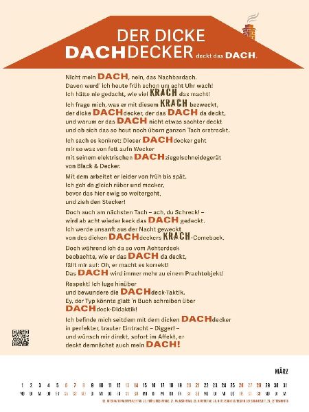 Zungenbrecher-Wandkalender 2027 - Abera kadabera! Willkommen in Barbaras Rhabarberbar!