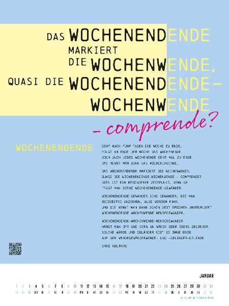 Zungenbrecher-Wandkalender 2027 - Abera kadabera! Willkommen in Barbaras Rhabarberbar!