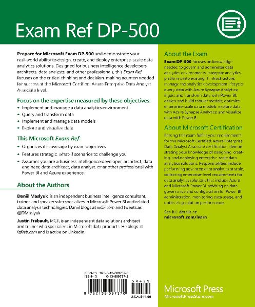 Exam Ref DP-500 Designing and Implementing Enterprise-Scale Analytics Solutions Using Microsoft Azure and Microsoft Power BI