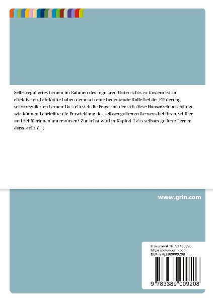 Unterstützung durch Lehrkräfte bei der Entwicklung von selbstreguliertem Lernen