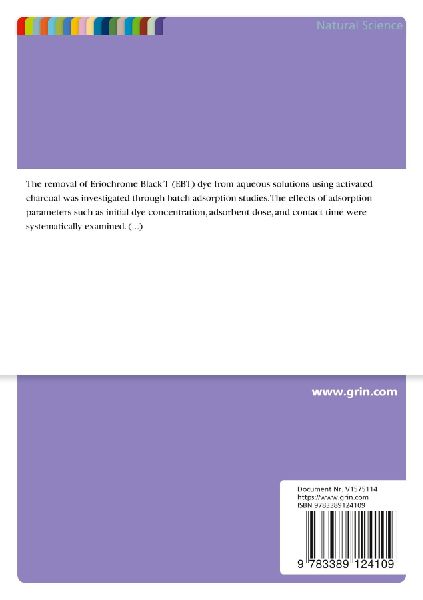 Adsorption of Erichrome Black T using Activated Charcoal