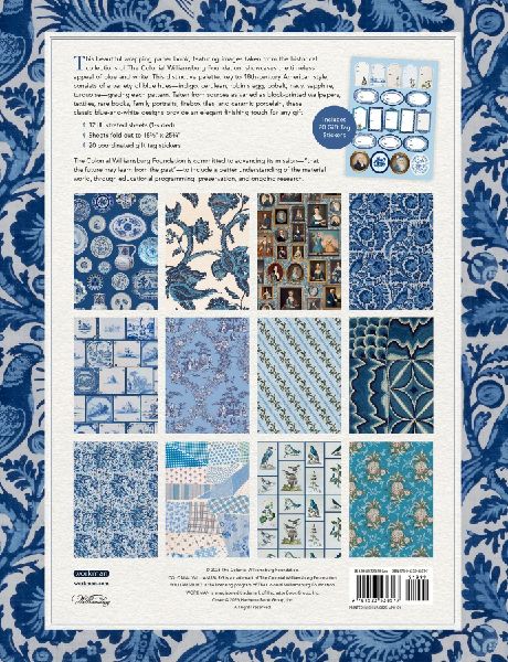 Colonial Williamsburg Blue and White American Style Wrapping Paper Book
