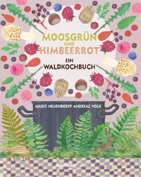 Moosgrün und Himbeerrot