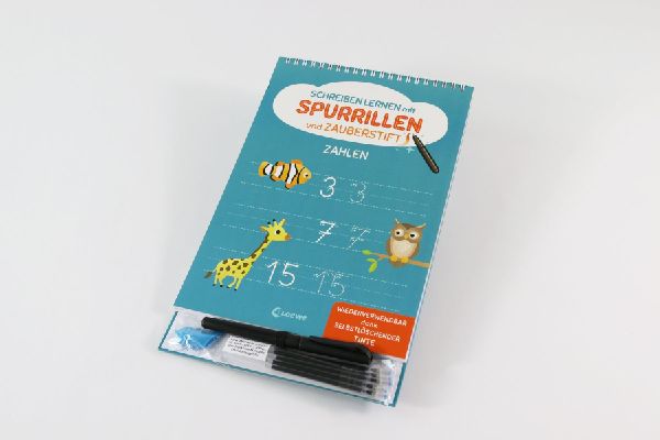 Schreiben lernen mit Spurrillen und Zauberstift - Zahlen