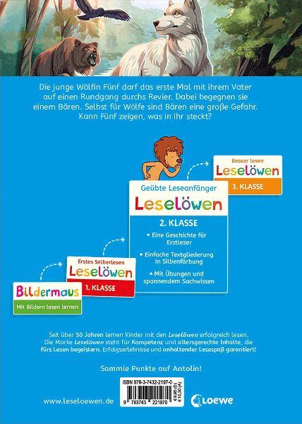 Leselöwen 2. Klasse - Das geheime Leben der Tiere - Die weiße Wölfin in Gefahr