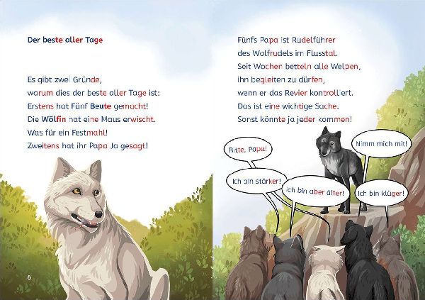 Leselöwen 2. Klasse - Das geheime Leben der Tiere - Die weiße Wölfin in Gefahr