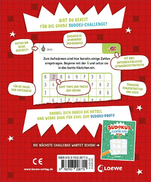 Sudokus für clevere Kids 8+ [rot]