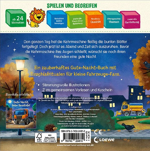 Gute Nacht, kleine Kehrmaschine!